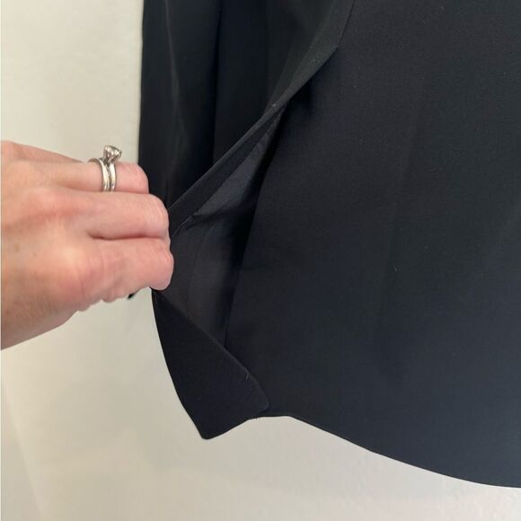 Theory Black Alkrine Admiral Crepe Blazer Size 8 - Picture 6 of 7